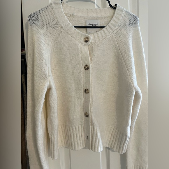 Abercrombie & Fitch Cream Button-Up Cardigan - Picture 2 of 5